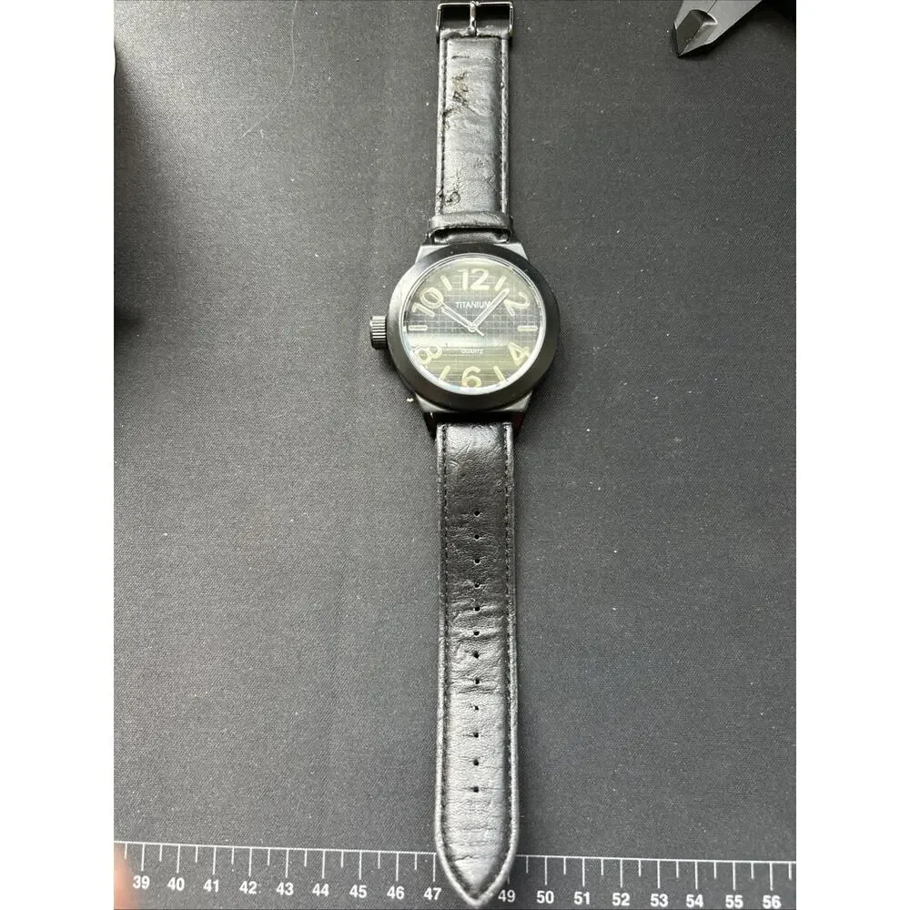 Titanium All Black Large Men’s Quartz Watch